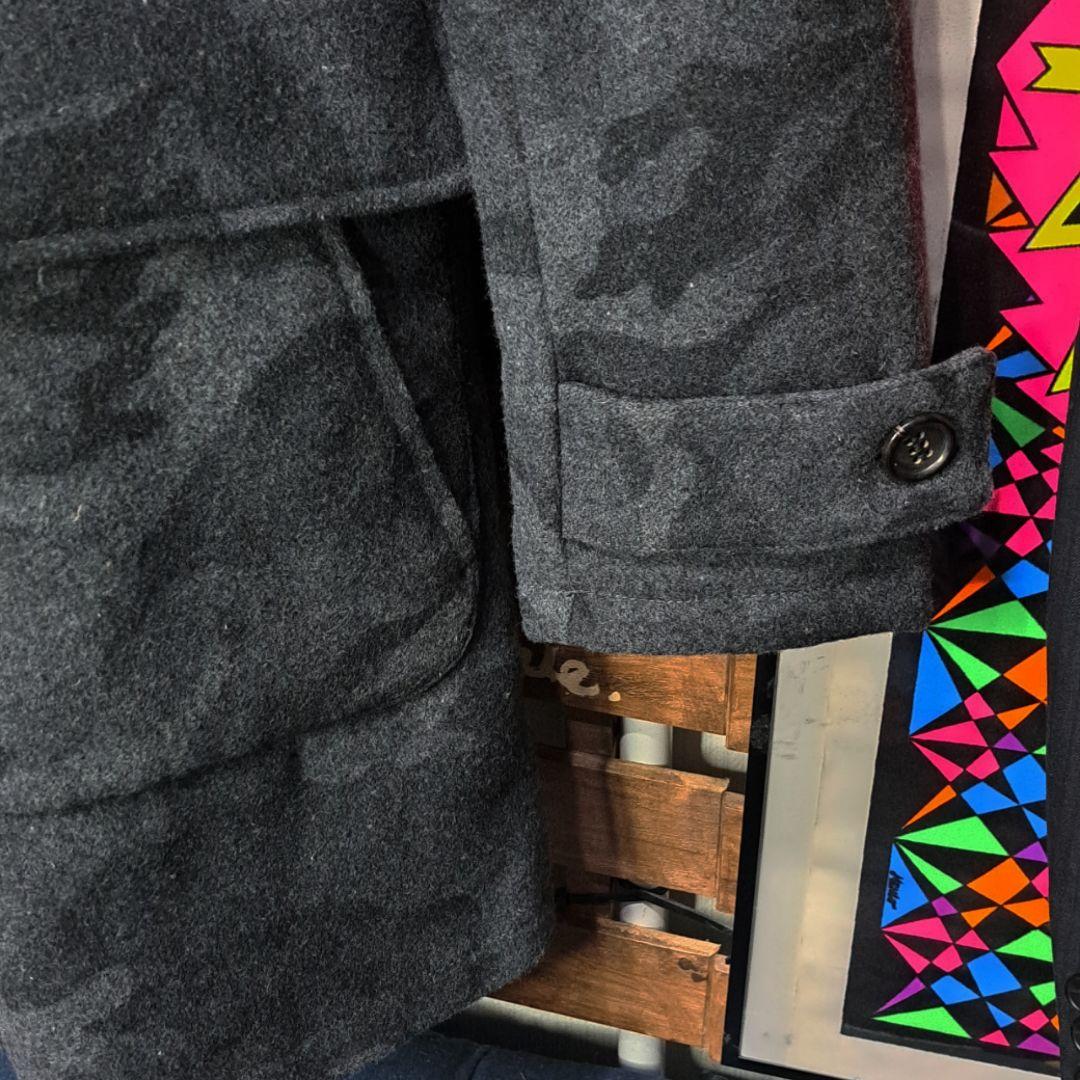 定価11万　AKM メルトンウール　カモフラ　迷彩　ダッフルコート　XL