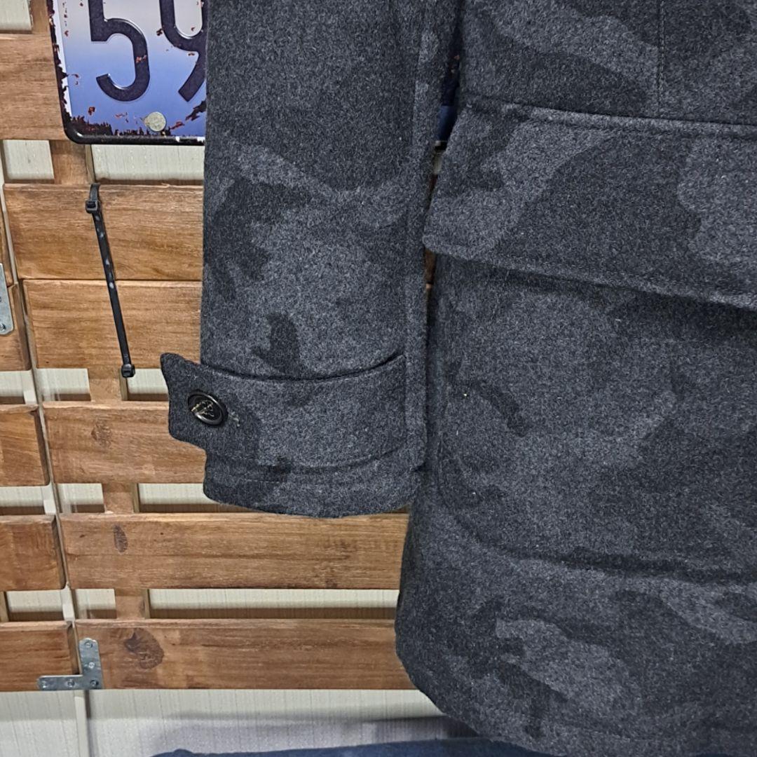 定価11万　AKM メルトンウール　カモフラ　迷彩　ダッフルコート　XL