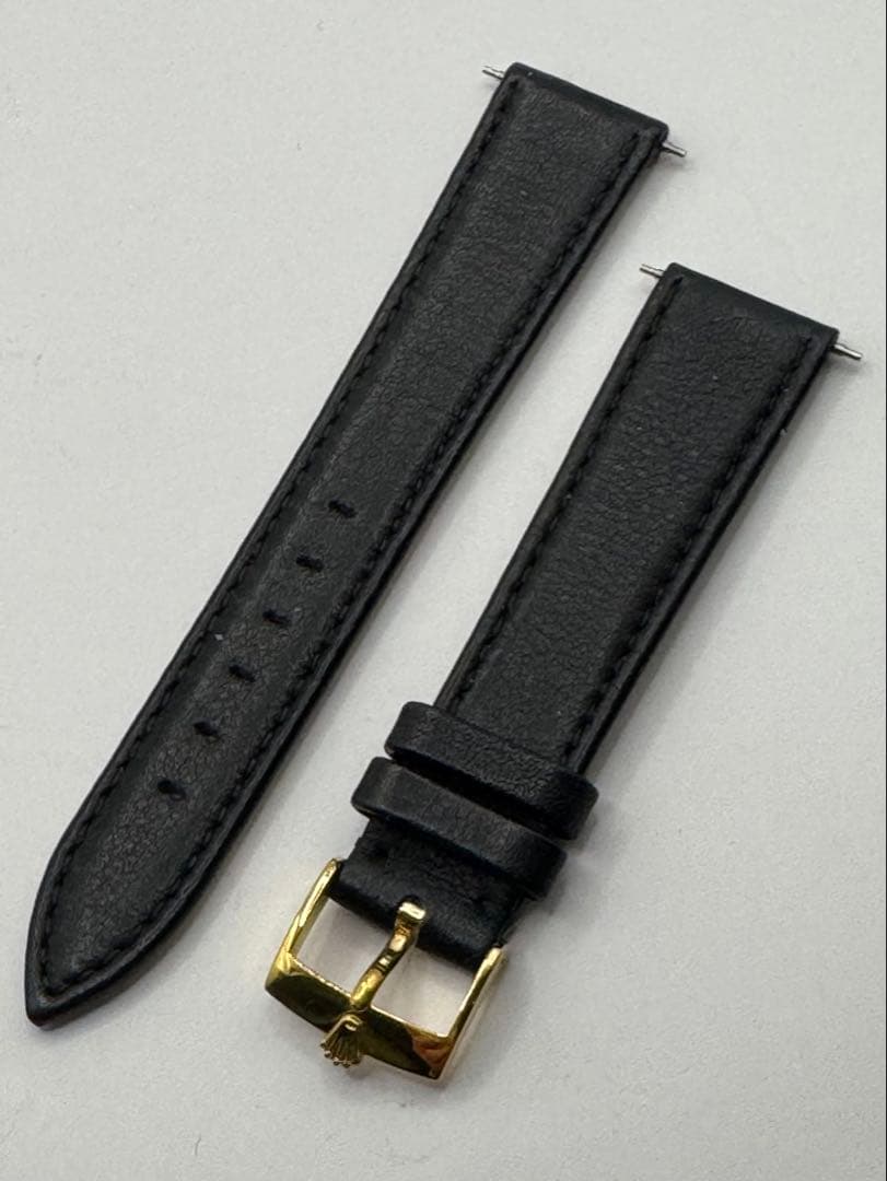 ＲＯＬＥＸ　１９ｍｍ純正皮ベルト　純正ＧＦ尾錠　純正バネ棒　未使用品