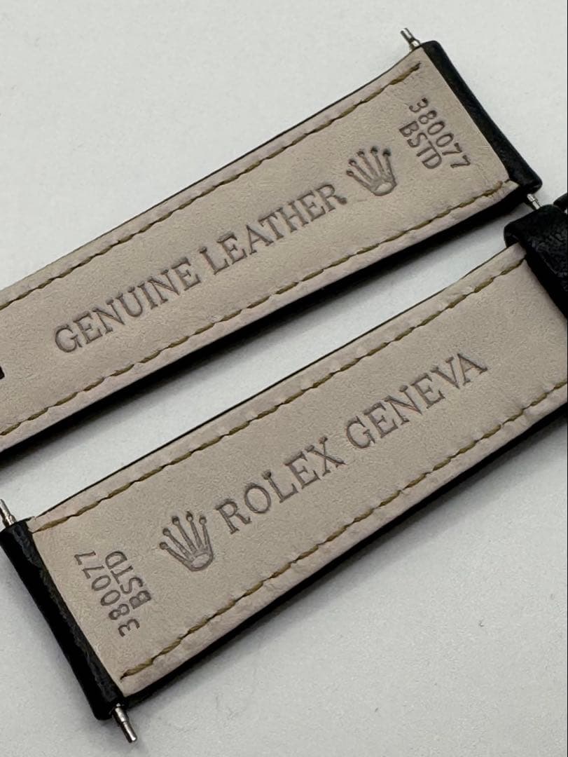 ＲＯＬＥＸ　１９ｍｍ純正皮ベルト　純正ＧＦ尾錠　純正バネ棒　未使用品