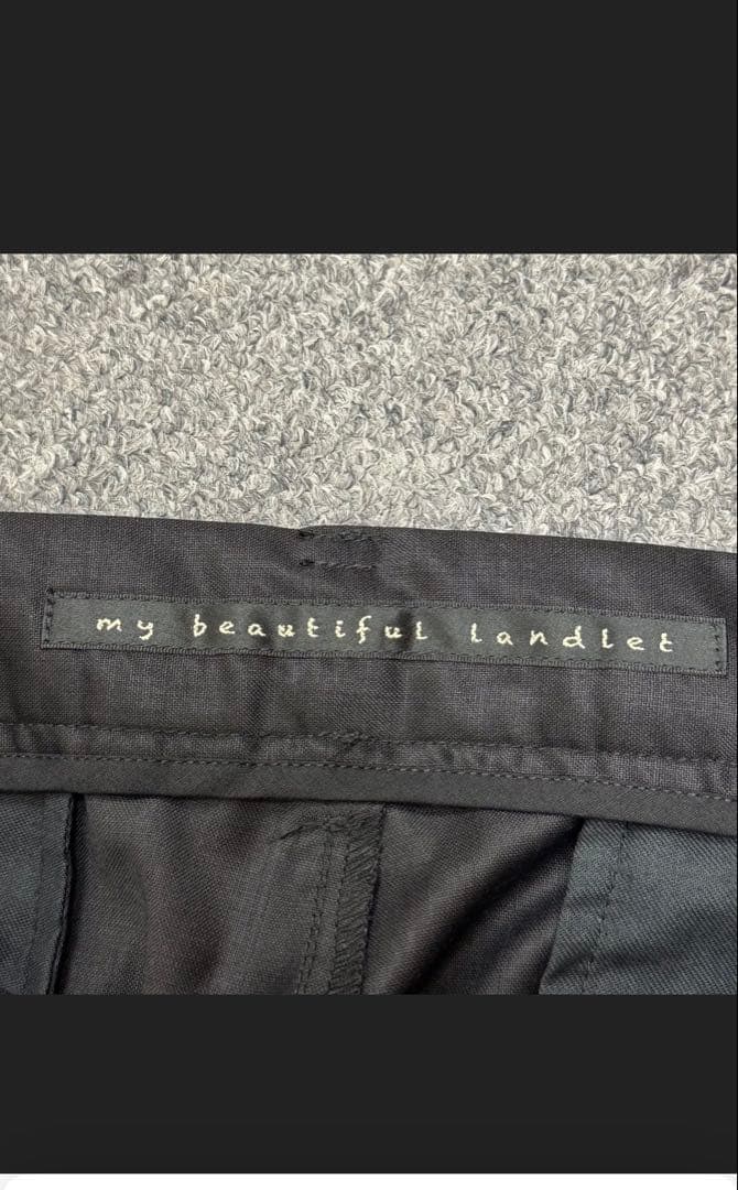 my beautiful landlet ブラックワイドパンツ