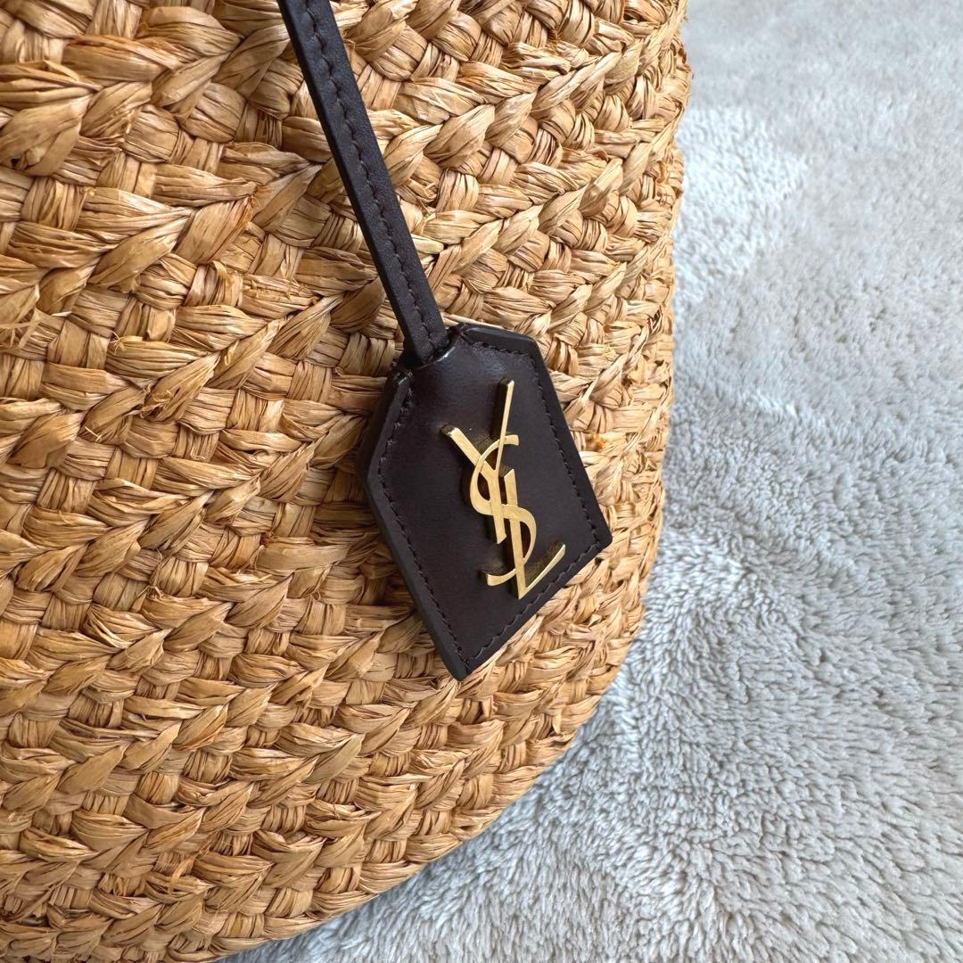 Saint Laurent サンローラン パニエ ラフィア かごバッグ トート