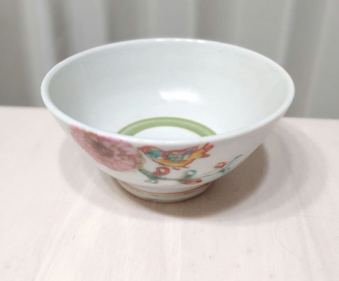 伊藤聡信　色絵　鳥　花　鉢　レア　希少　丼ぶり　茶碗