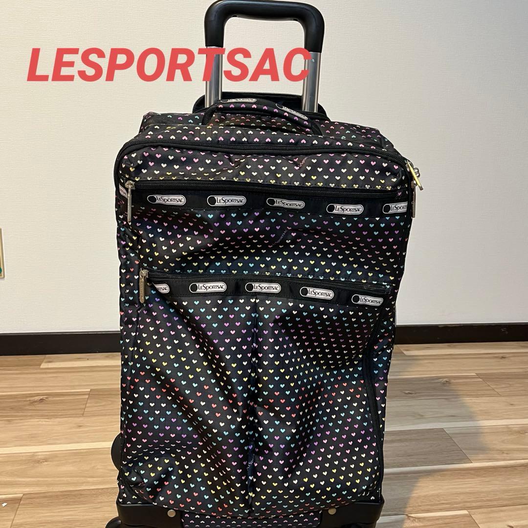 LESPORTSACレスポートサック　キャリーケースバッグ　ハート柄