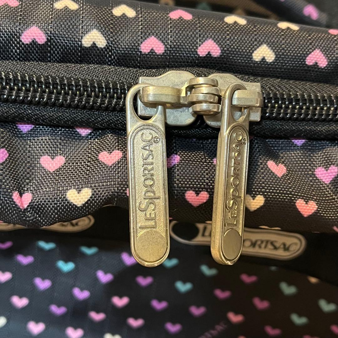 LESPORTSACレスポートサック　キャリーケースバッグ　ハート柄