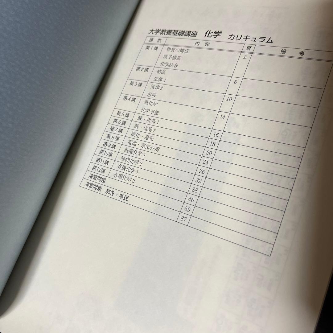 大学教養基礎講座　化学