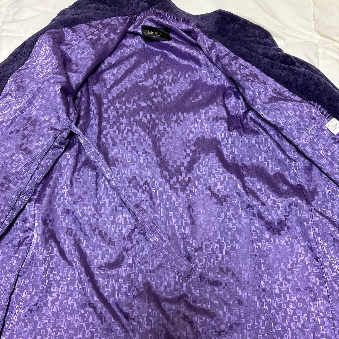 EMBA エンバ シェアードミンク コート リアルファー　毛皮　パープル