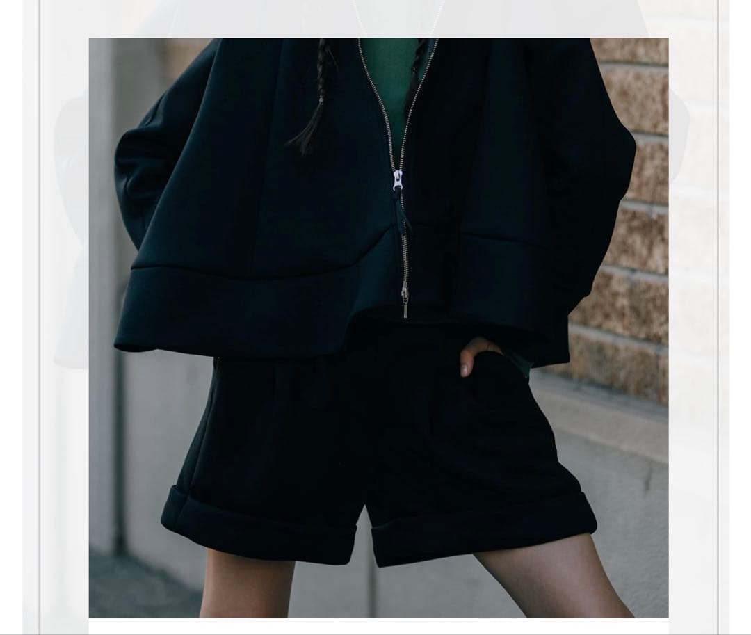 LINKABLE ボンディングショートパンツ(ブラック)M