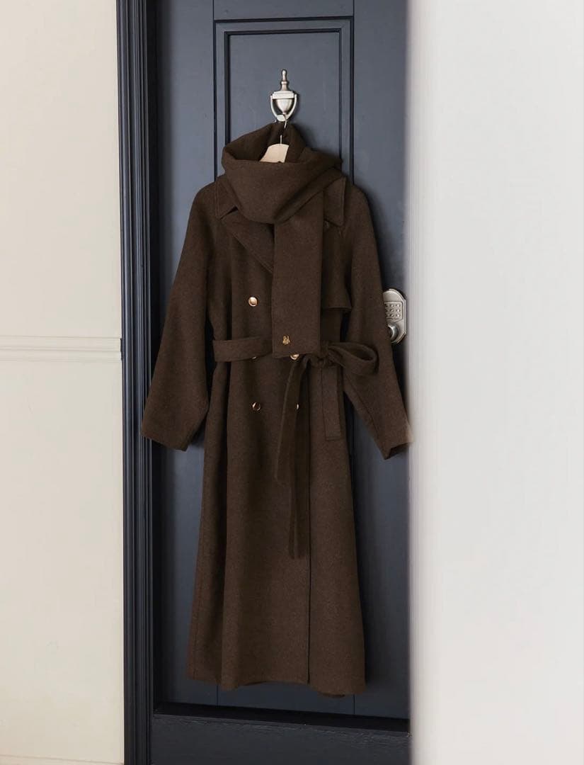 Polaura MANY WAYウールロングトレンチコート
