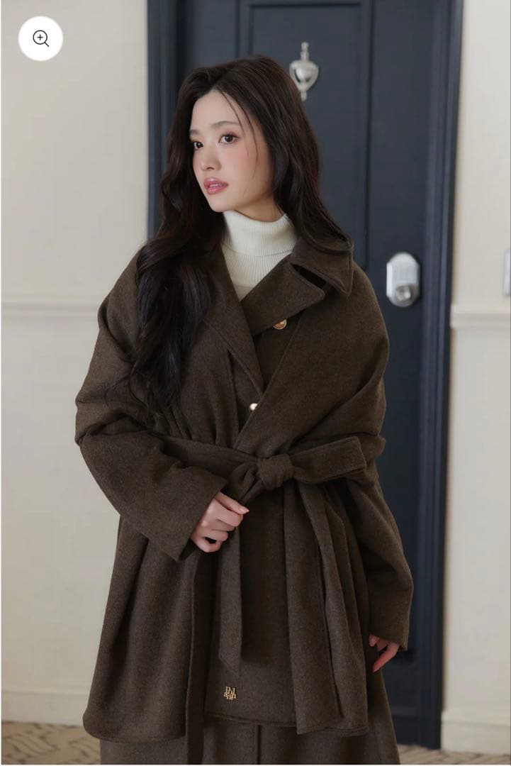 Polaura MANY WAYウールロングトレンチコート