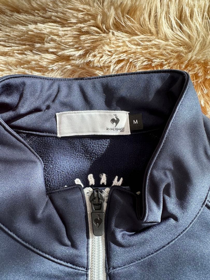 値下可／le coq sporting GOLF／上下セット／裏ボア／M／紺色
