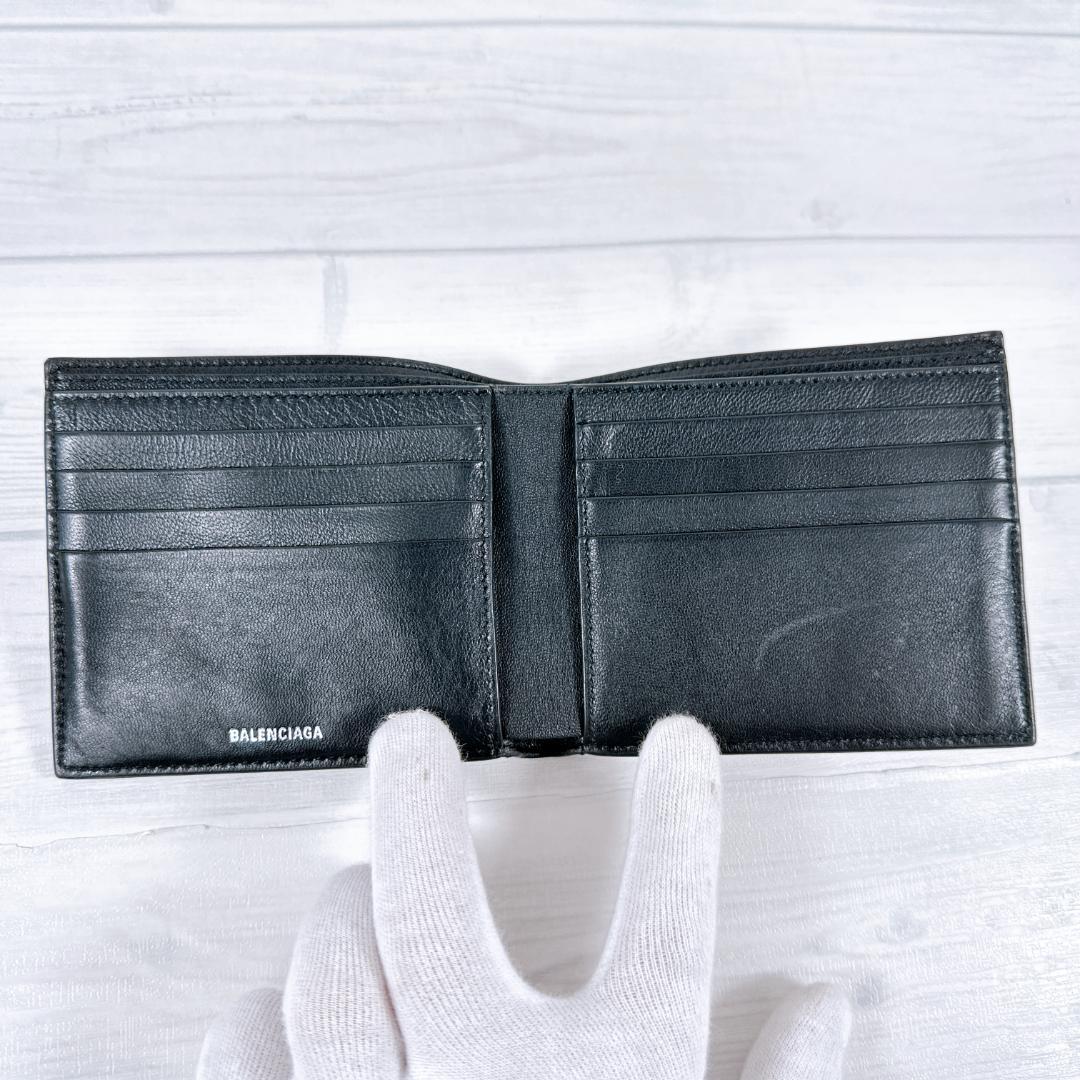 バレンシアガ モナコ MONACO スクエア フォールドウォレット 二つ折り財布