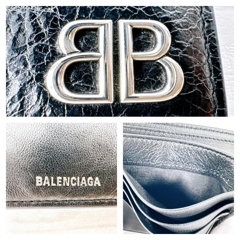 バレンシアガ モナコ MONACO スクエア フォールドウォレット 二つ折り財布