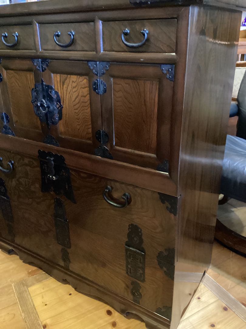 時代箪笥　民芸箪笥　整理箪笥　鍵付き　収納箪笥