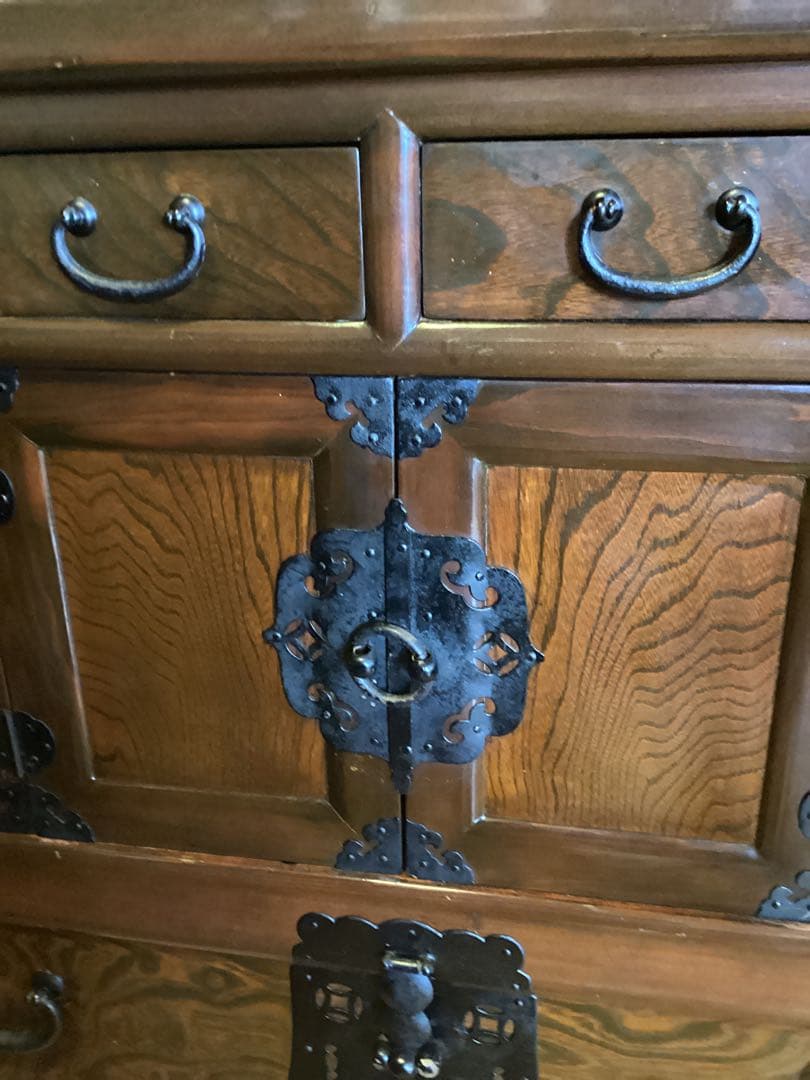 時代箪笥　民芸箪笥　整理箪笥　鍵付き　収納箪笥