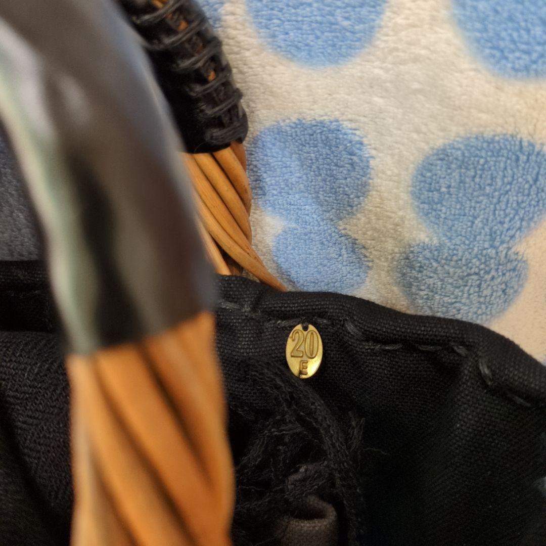 エバゴス　籐ポケット　カゴバッグ