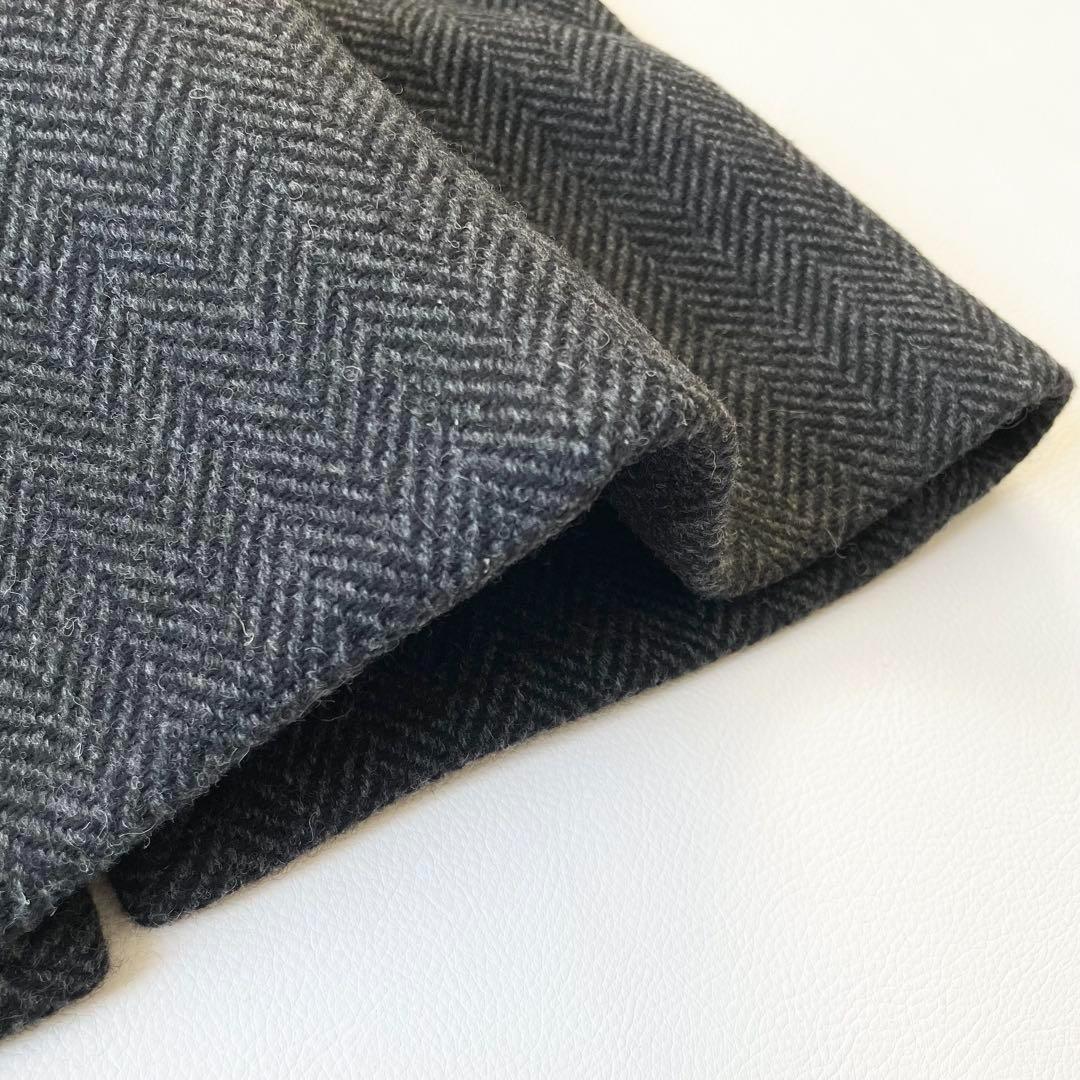 4806【美品】マーガレットハウエル　ヘリンボーン　チェスターコート グレー