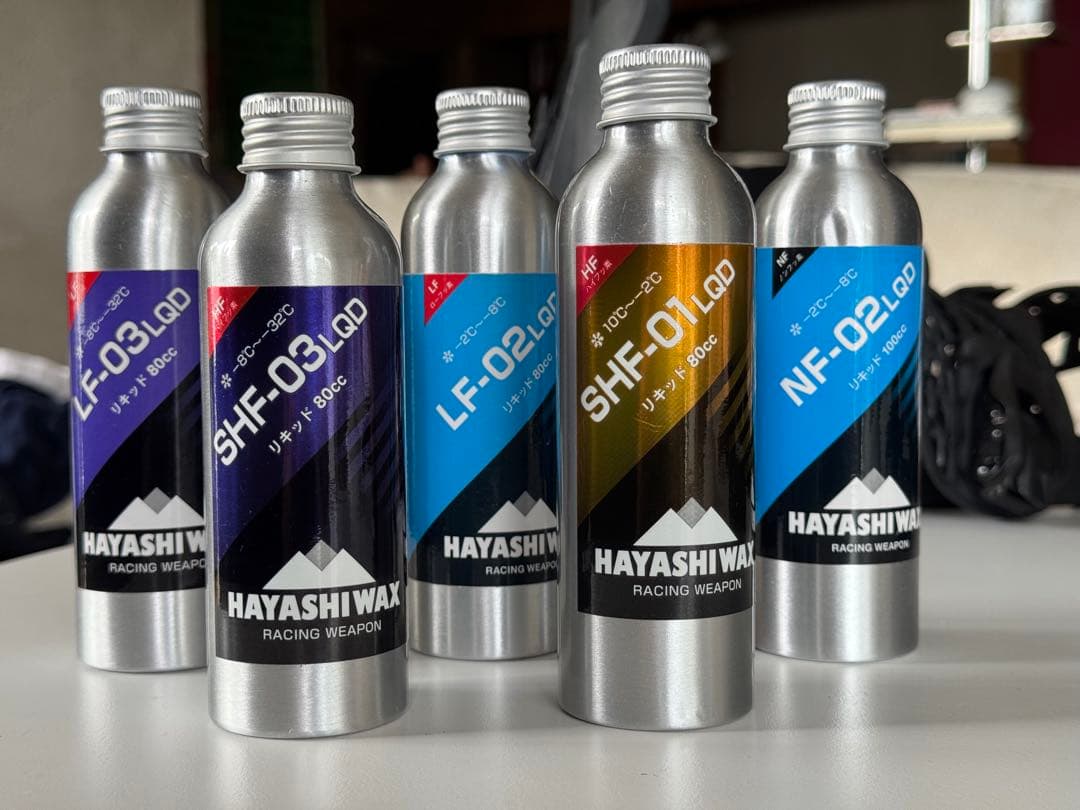 ハヤシワックス リキッドwax 5本セット(ハイシーズンから春先、パウダーまで)