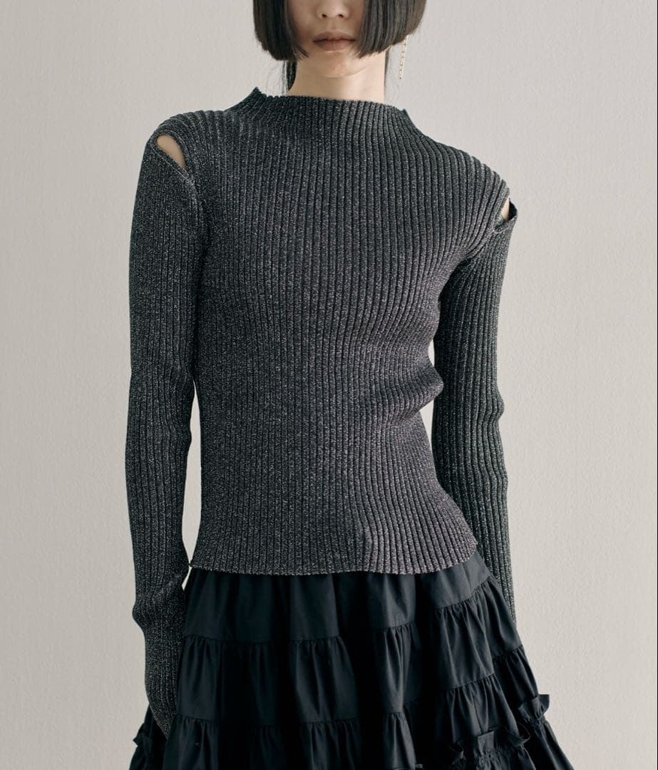 SORIN sheer lame rib top ウサギオンライン　ソリン