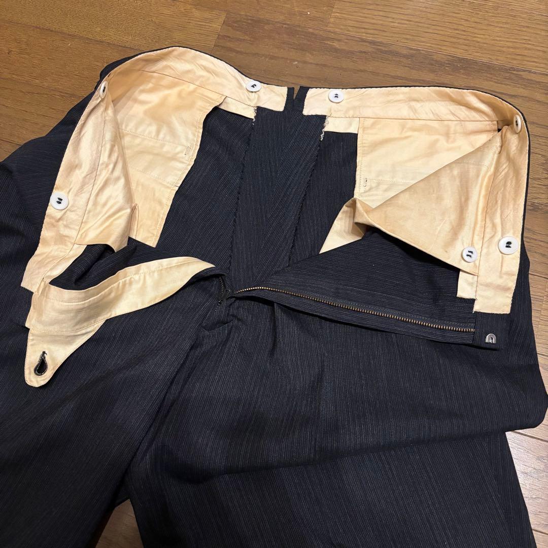 60's ヴィンテージスラックス ワイド ブラックストライプ