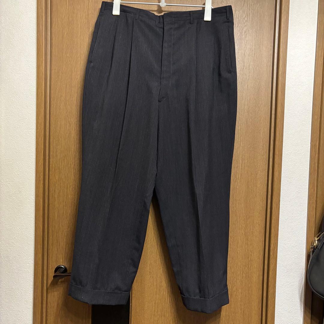 60's ヴィンテージスラックス ワイド ブラックストライプ