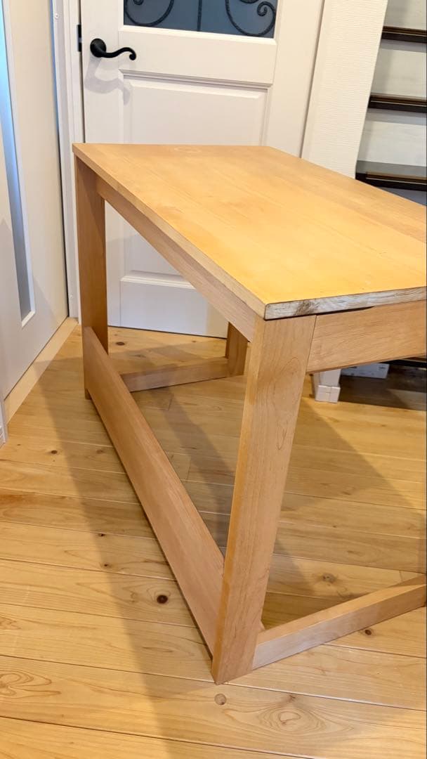 堀田木工所製　天然木　アルダー材　高級　机