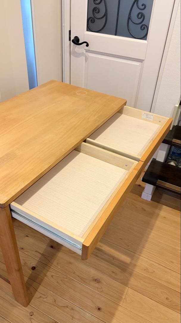 堀田木工所製　天然木　アルダー材　高級　机