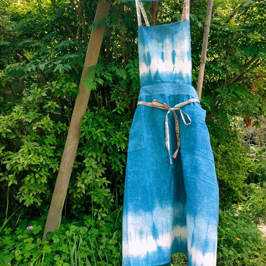 正藍染ヘンプコットン　あいとわエプロン