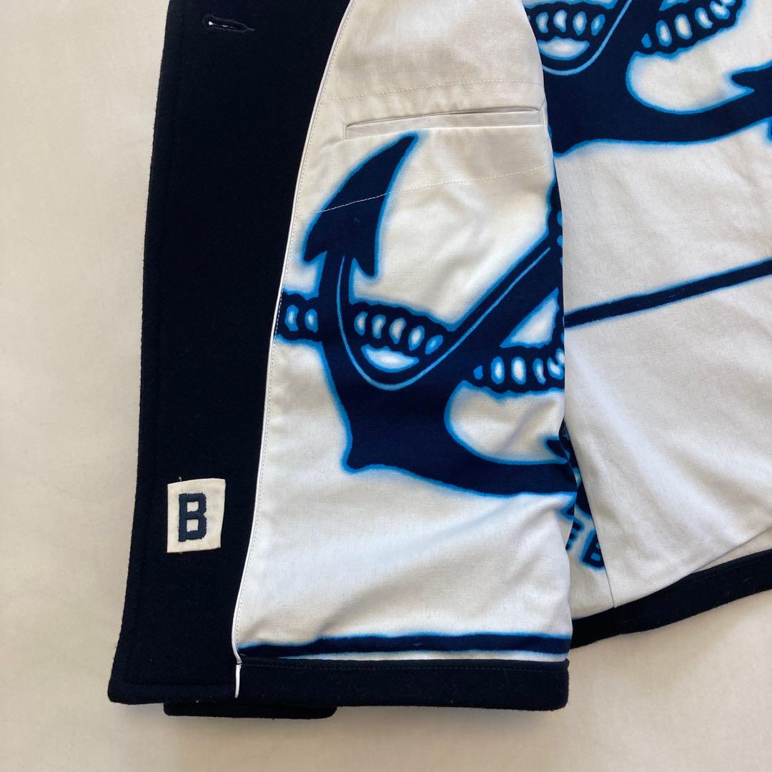 ハリウッドランチマーケット Pコート 美品 ピーコート ハリラン ブルーブルー