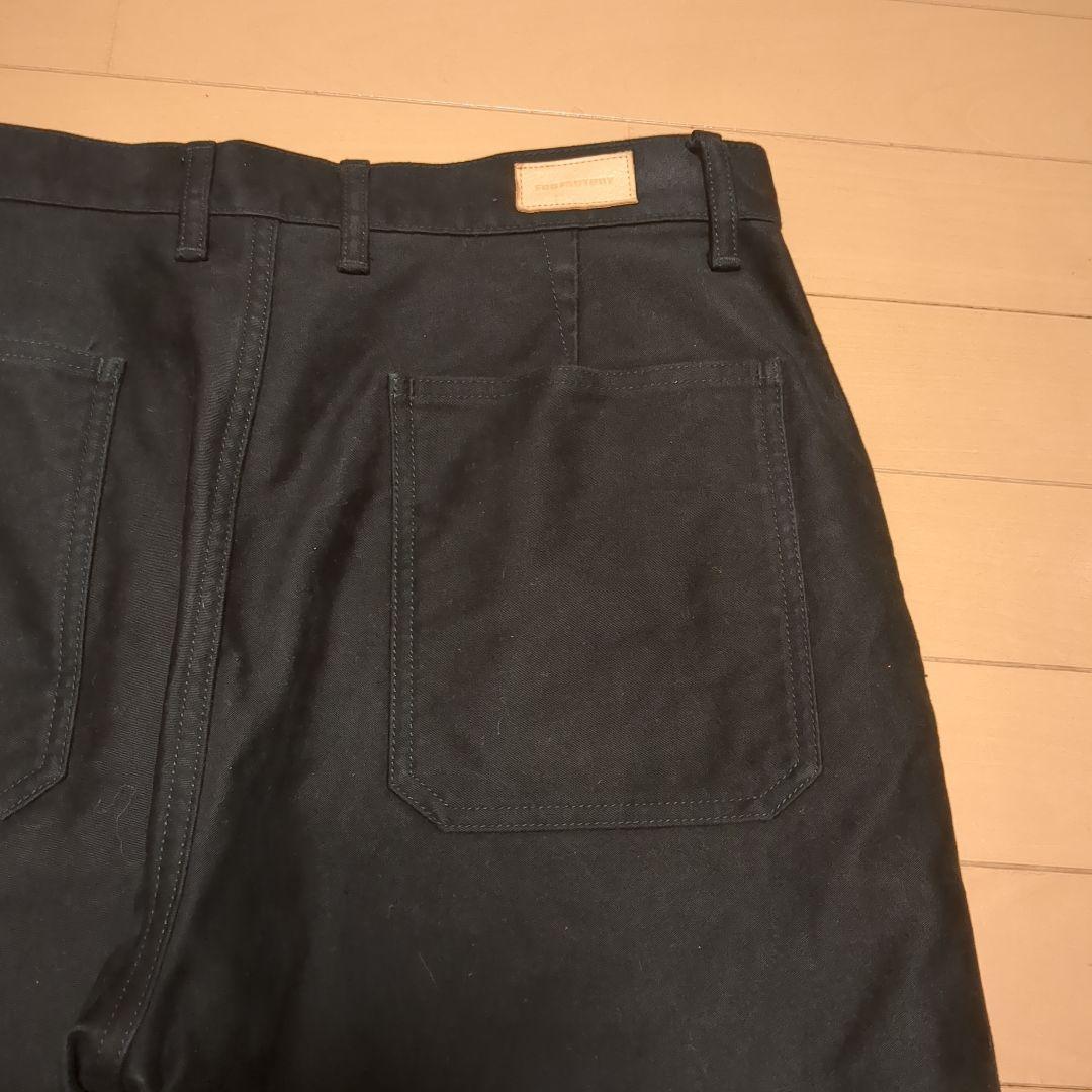 FOB FACTORY モールスキントラウザーズパンツ サイズ3　ブラック