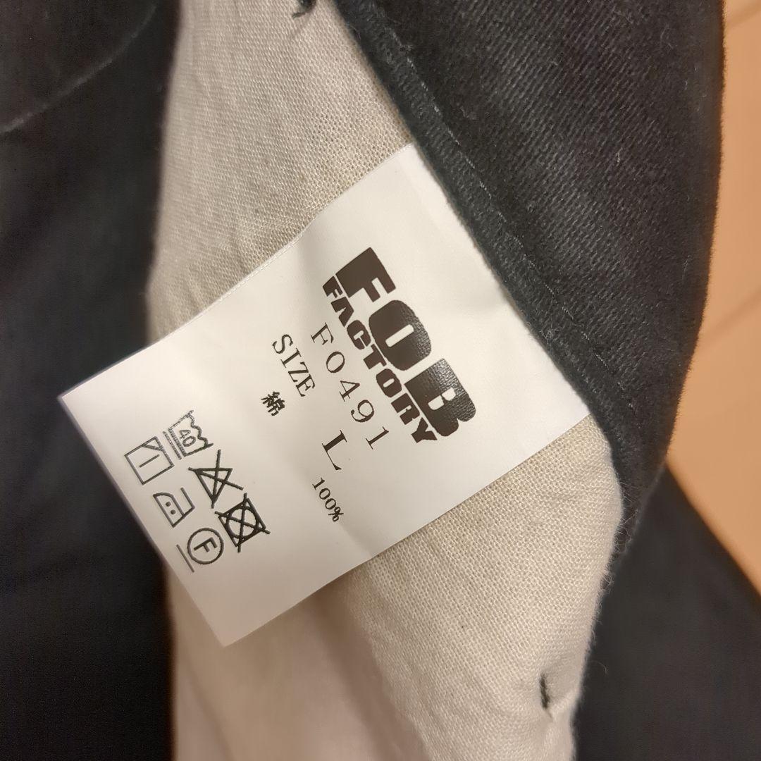 FOB FACTORY モールスキントラウザーズパンツ サイズ3　ブラック