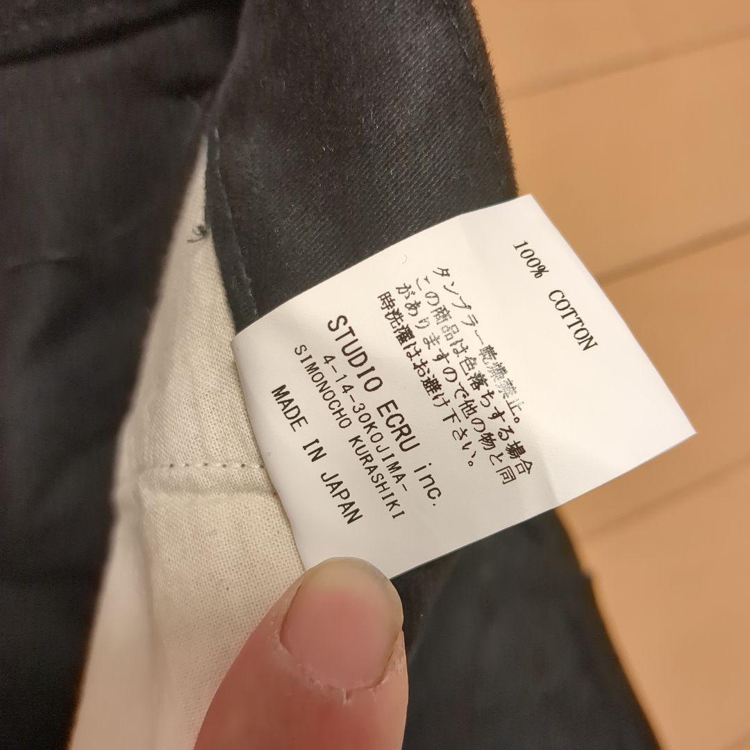 FOB FACTORY モールスキントラウザーズパンツ サイズ3　ブラック