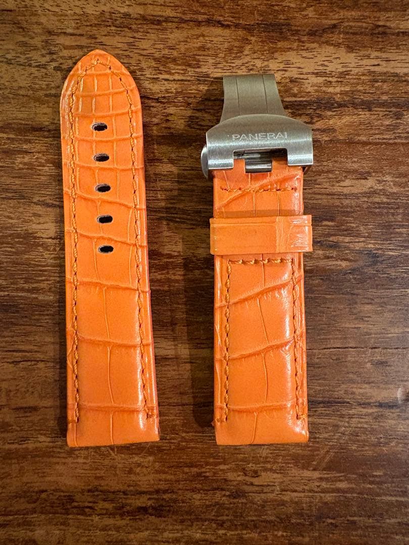 ゆ*う様 PANERAI パネライ 純正dバックル&純正クロコベルト セット 2
