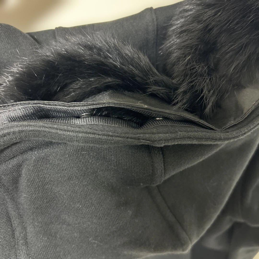 MARK&LONA ジップパーカー 2WAY ファー付 スカル S