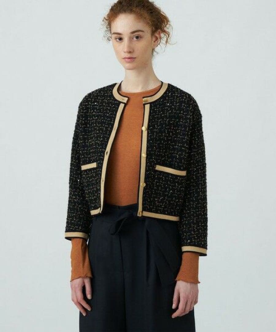 TOMORROWLAND ニットコンビツイード ジャケット