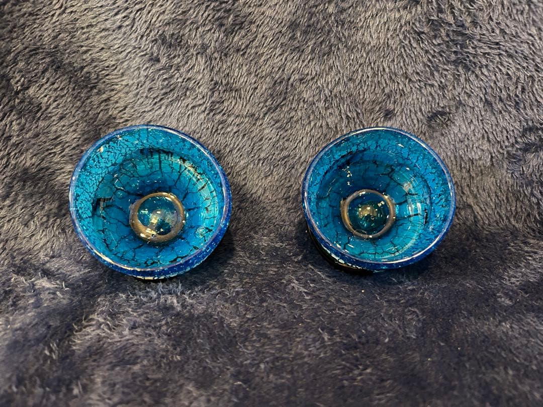 正月SALE‼️稲嶺盛吉製作琉球ガラス　ペア土紋お猪口