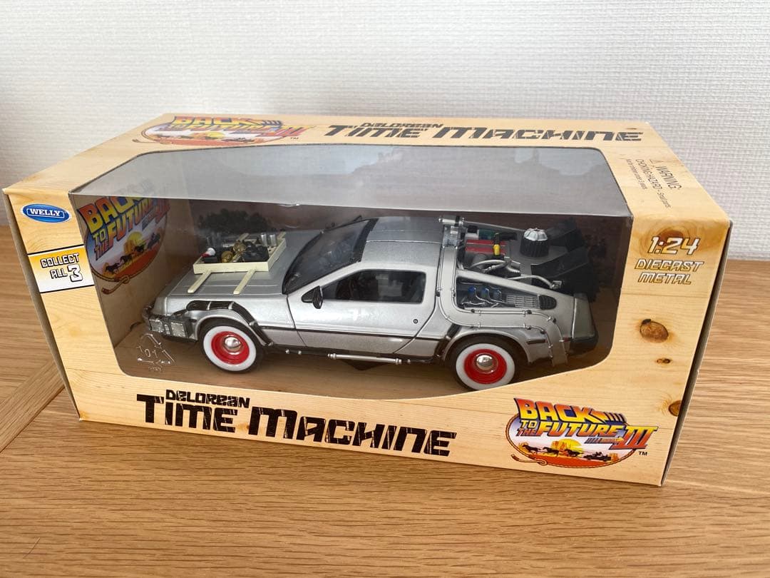 【3台セット・未開封】WELLY 1/24 デロリアン BTTF パート123