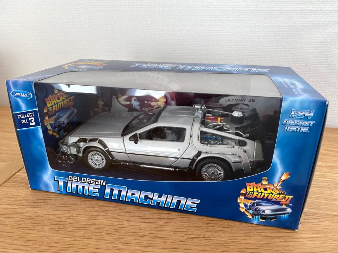 【3台セット・未開封】WELLY 1/24 デロリアン BTTF パート123