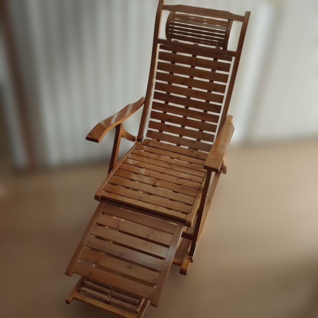 竹製チェア 折りたたみ式の竹製 ロッキングチェア 快適