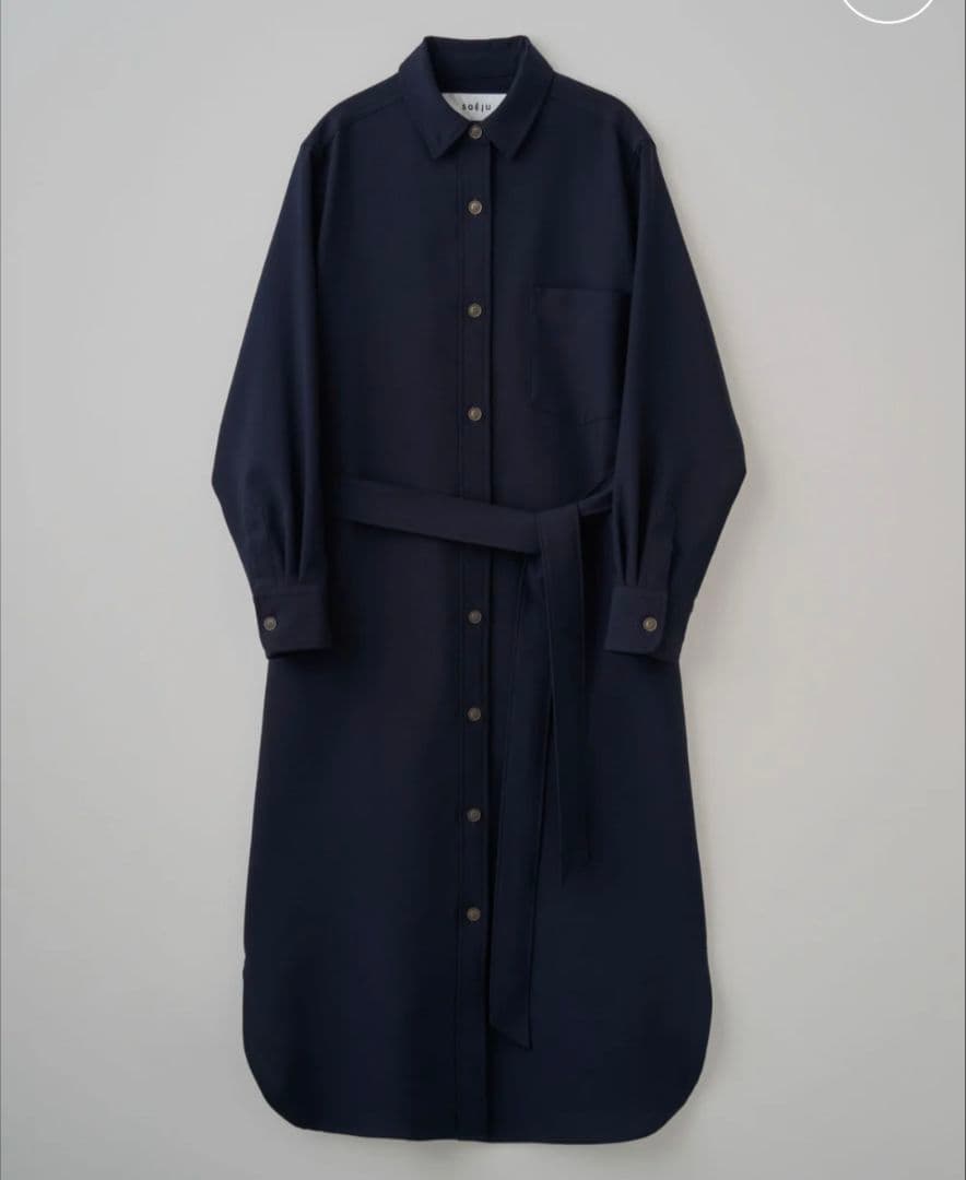 Soeju ソフトオックスシャツワンピース【XS】