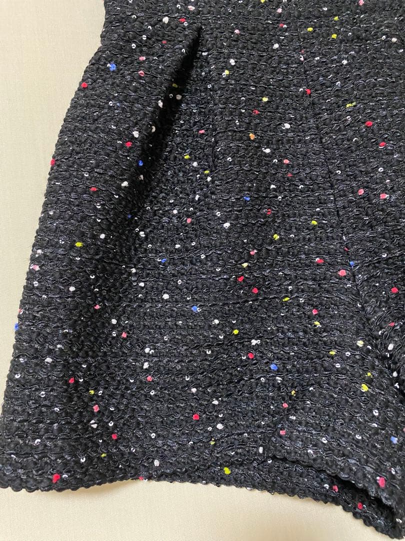 新品　sheller Dot tweed zip short pants M