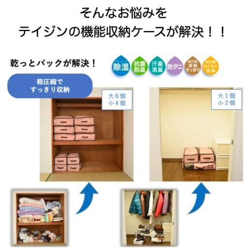 hani　帝人　TEIJIN　収納ケース　乾っとパックプレミアム4組セット