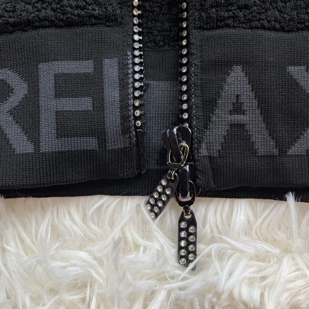 1piu1uguale3 フルジップパーカーセットアップwジップ 装飾　y2k