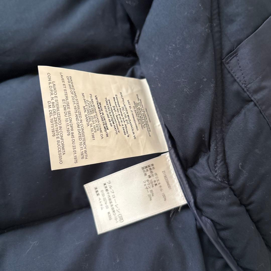 新品未使用 ポロラルフローレン ダウンベスト XS ネイビー