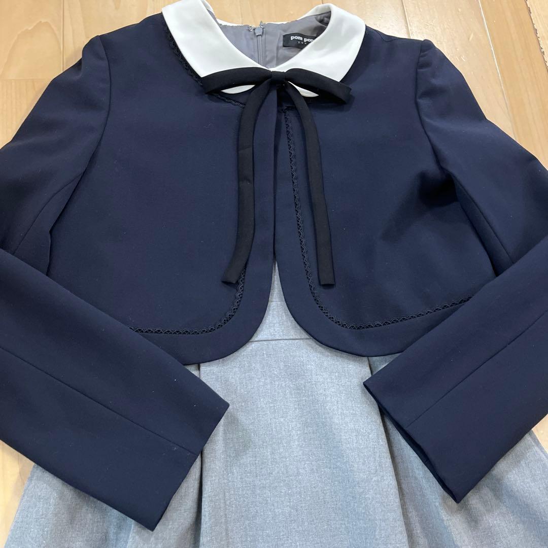 ポンポネットジュニア　フォーマル　ジャケット　ワンピース　リボン　3点