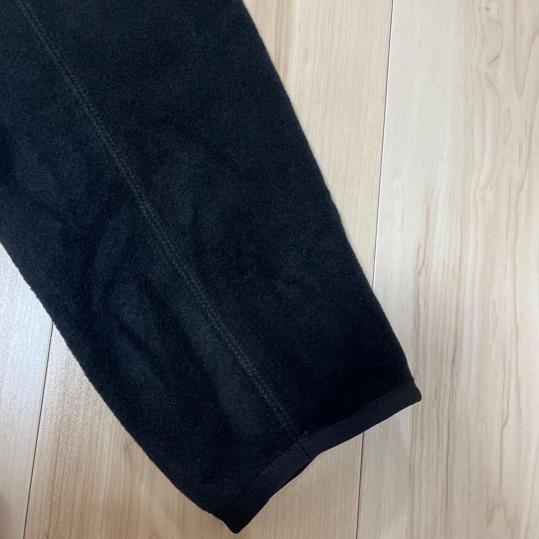 DANTON フリースノーカラージャケット　サイズ44 ブラック