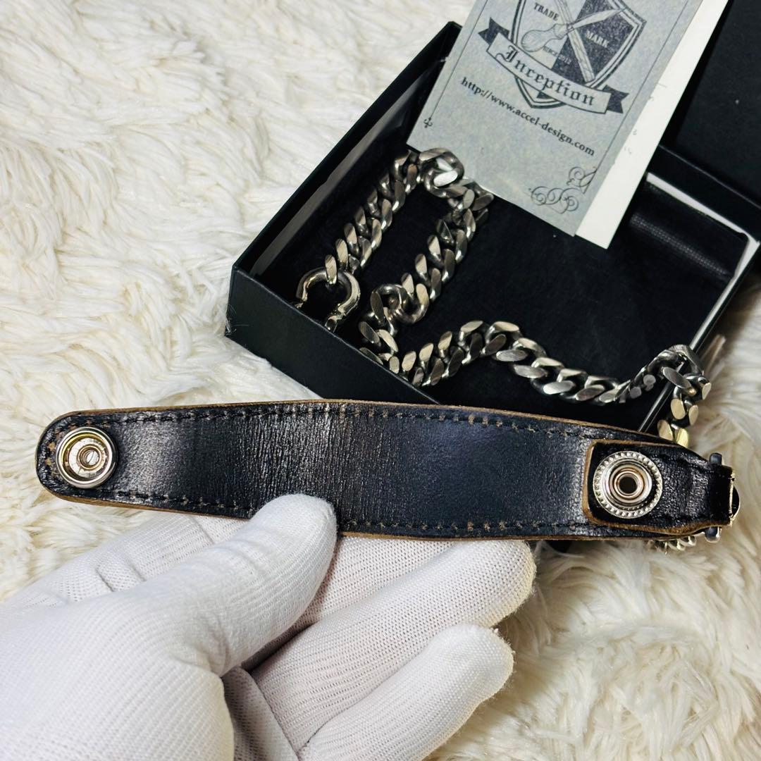 inception ウォレットチェーン　シルバー　アクセサリー　ブラック