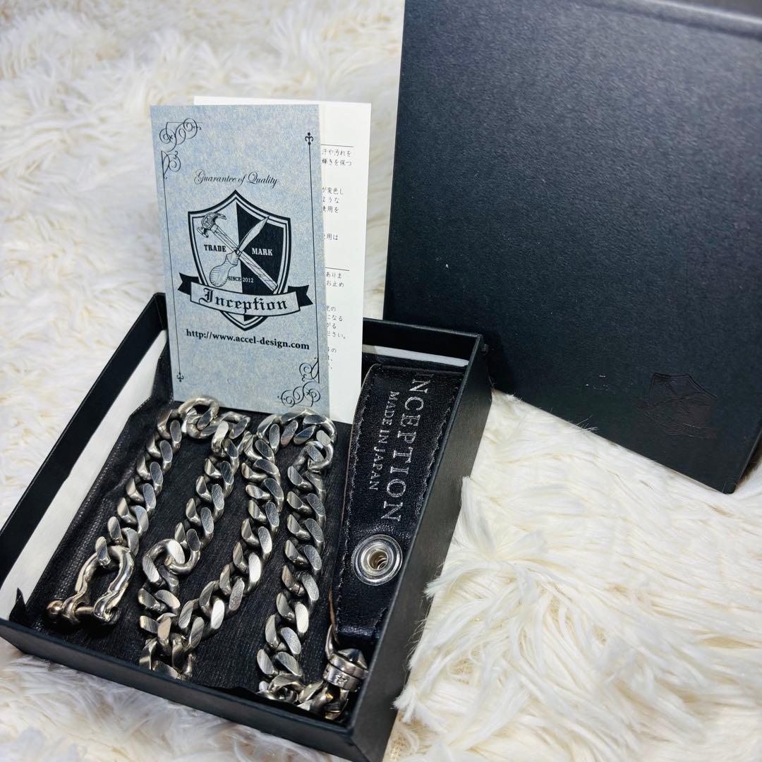 inception ウォレットチェーン　シルバー　アクセサリー　ブラック