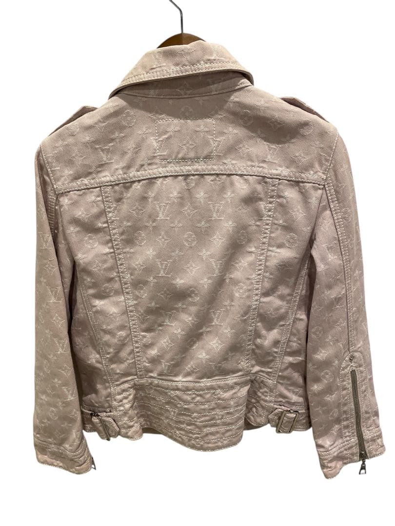 【Louis Vuitton 】ピンクデニムライダースジャケット 36