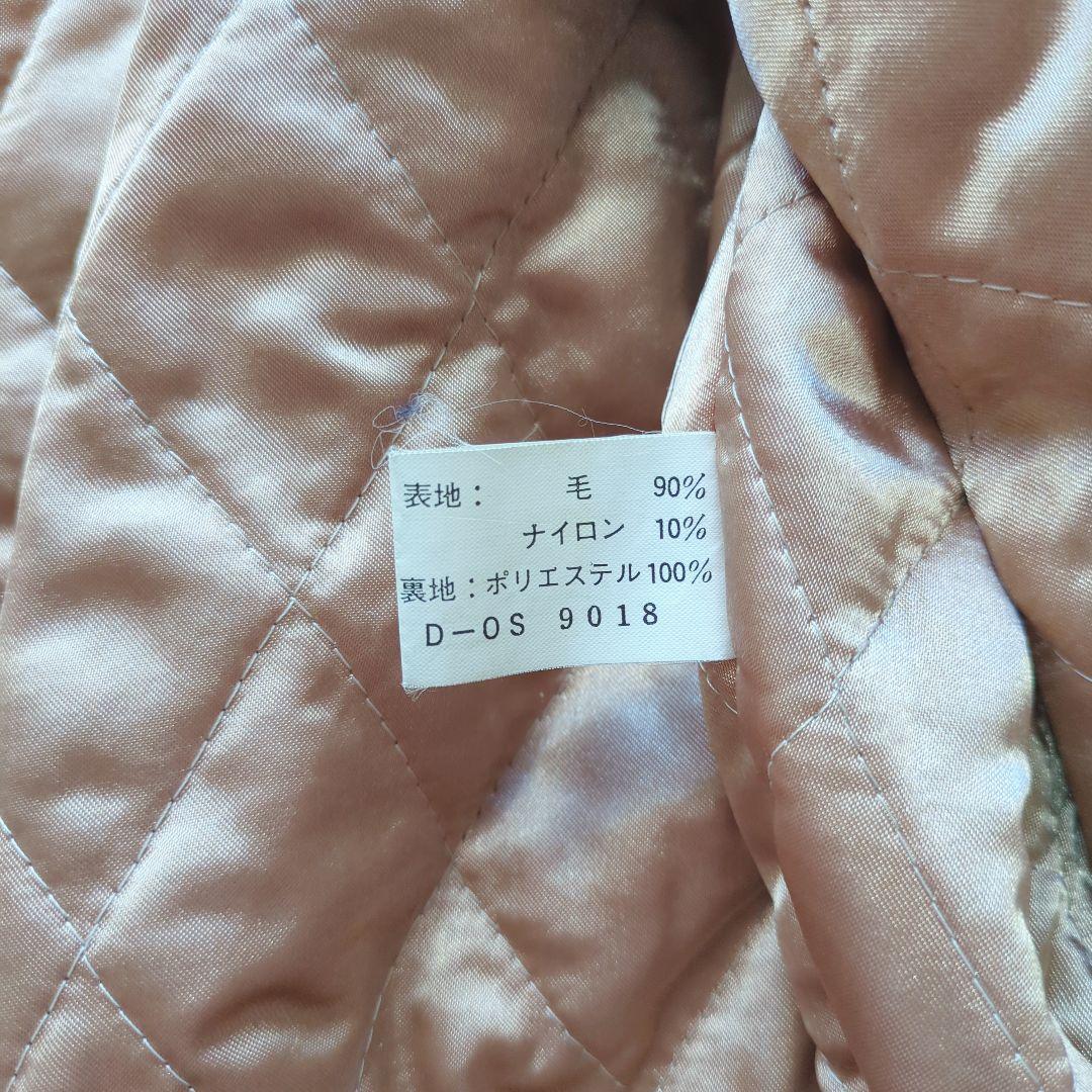 90sヴィンテージunknownスタジャンメルトン袖本革両面刺繍短丈バイカラーL